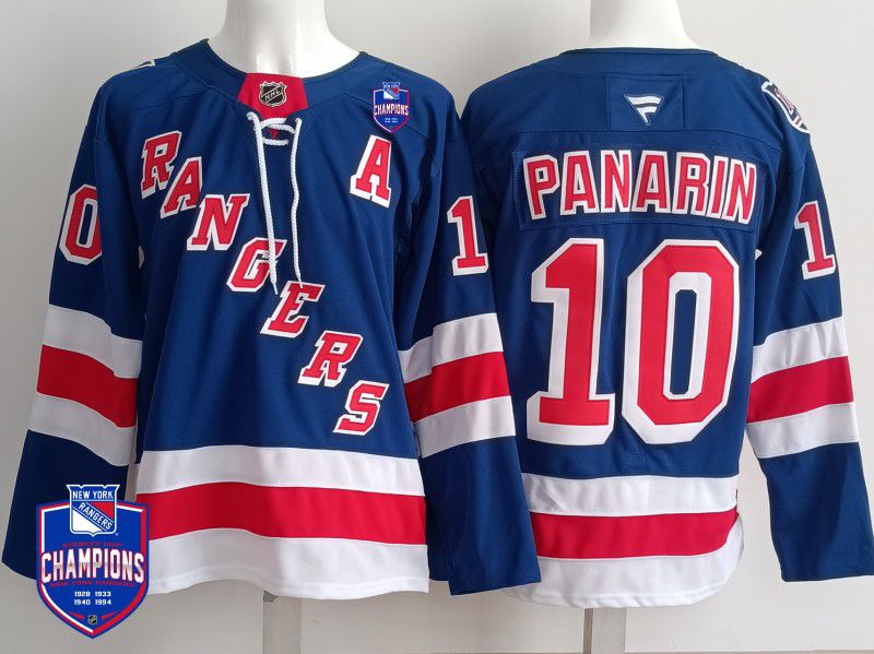 Men New York Rangers #10 Panarin Blue 2025 Fanatics Home Premium NHL Jersey style 1->new york rangers->NHL Jersey